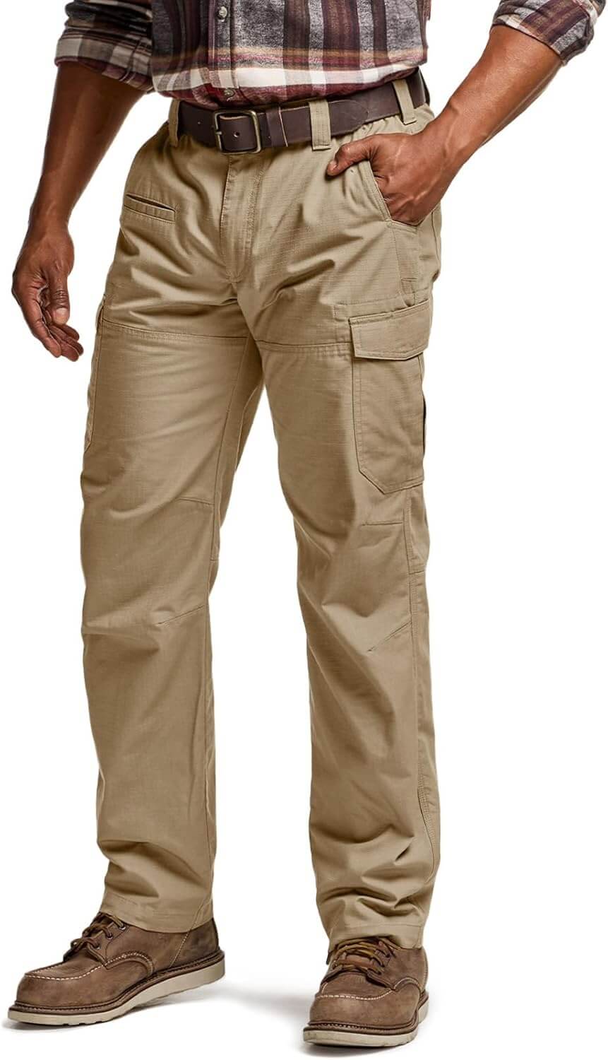 Ouray - CQR Men's Winter Tactical Cargo Pants, Thermal Fleece Lined Outdoor Snow Ski Hiking Work