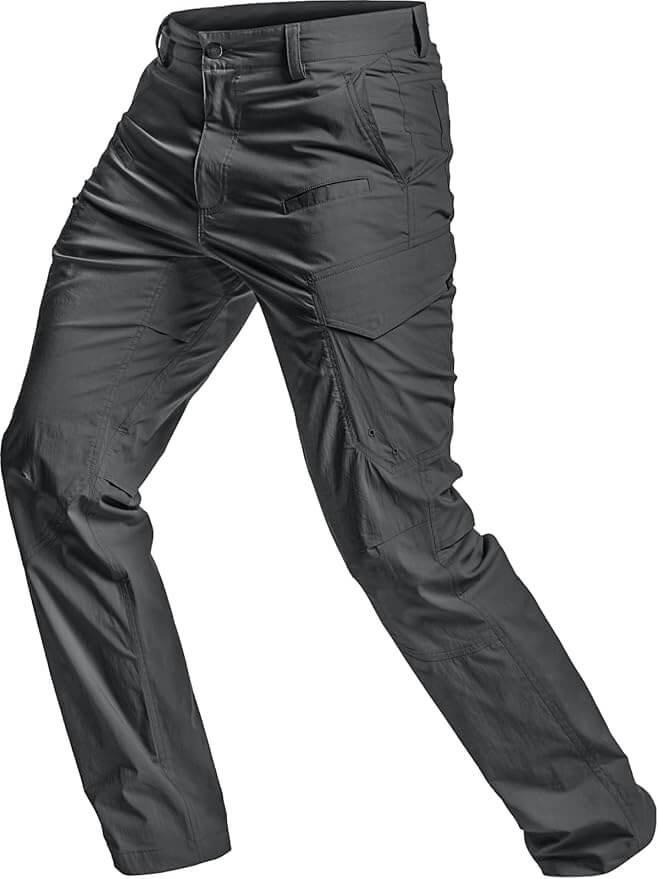 Runyon - CQR Men's Quick Dry Tactical Pants, Water Resistant Outdoor Pants, Lightweight Stretch Cargo Work Hiking Pants